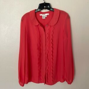 EUC Studio M Button Down Blouse. Medium